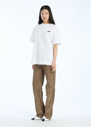 Large tee w. Ruffle Bright White ROTATE